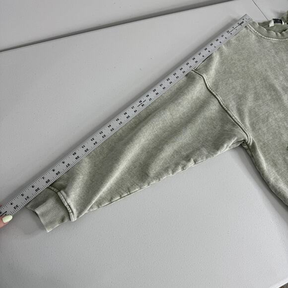 Falling Forward Free People Sweatshirt Womens Medium Green Slouchy Oversized - Picture 10 of 14